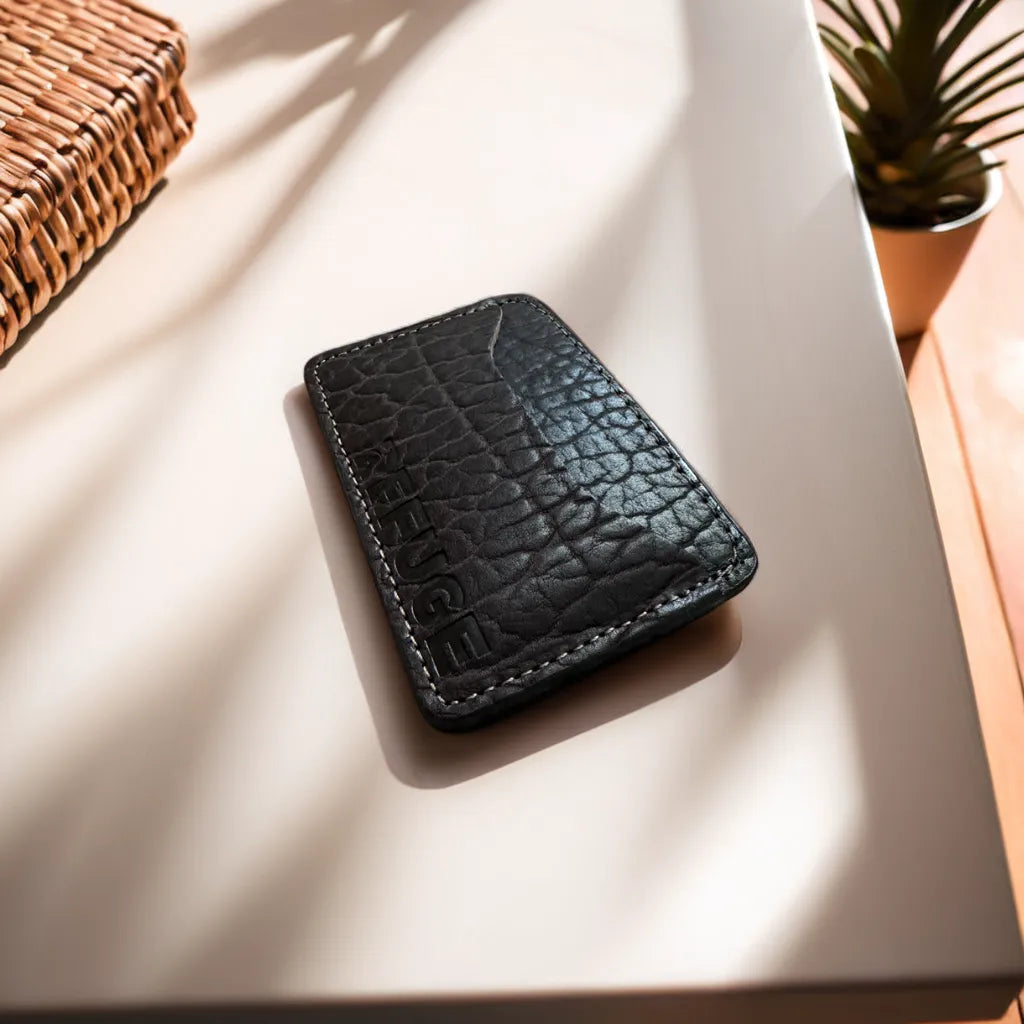 The Refuge "George" RFID Blocking Bison Leather Card Holder 2.0
