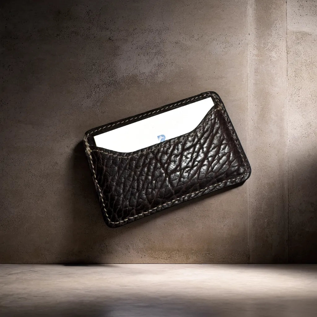 The Refuge "George" RFID Blocking Bison Leather Card Holder 2.0